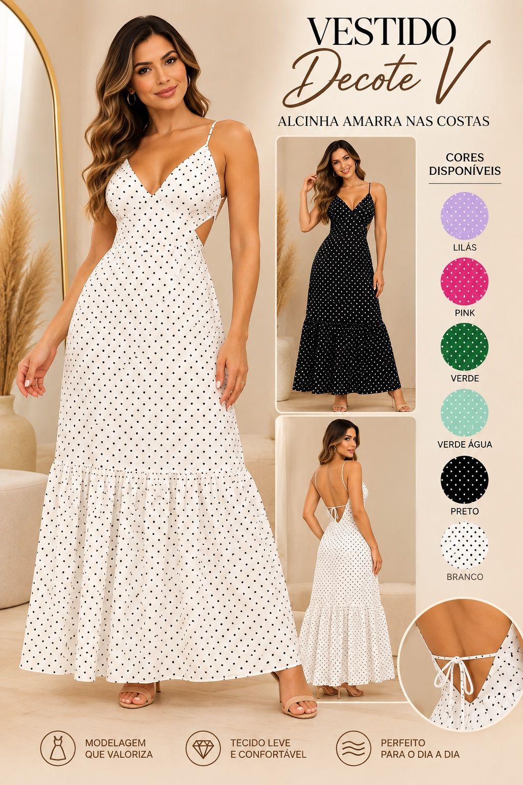Vestido de crepe — Exótica Fashion